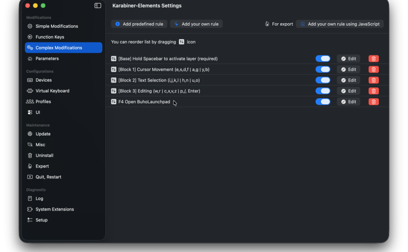 macOS 下 xlr-spaceFN 键盘映射方案实现方案 v1